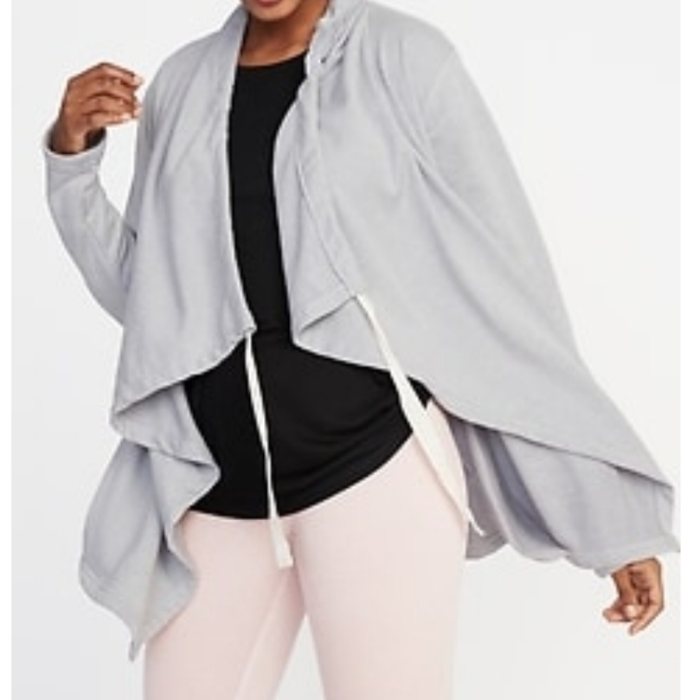 French Terry Open Front Wrap